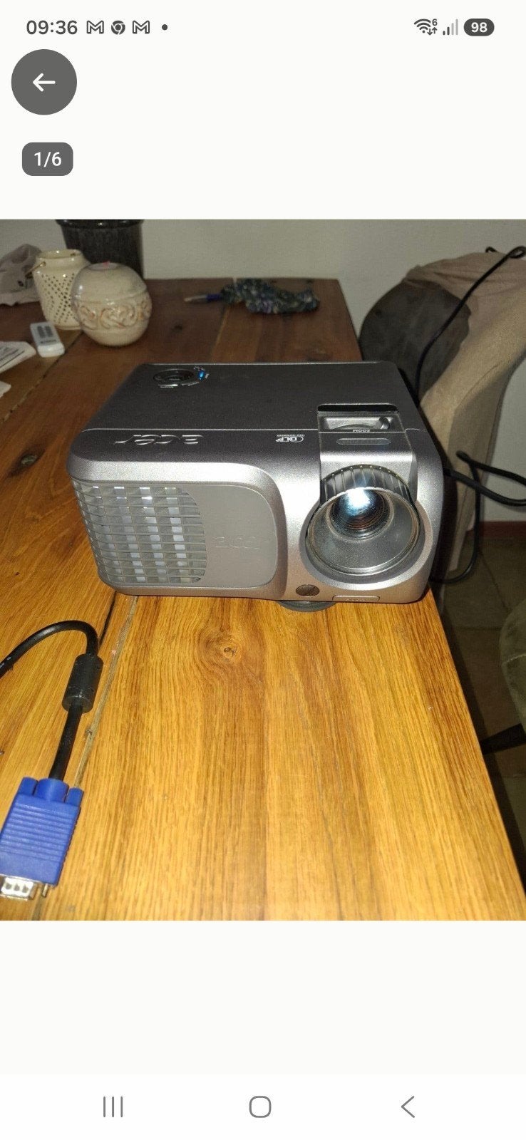 Acer XD1270D DLP Projector met afstandsbediening en tas, Gebruikt, Ophalen of Verzenden, DLP, Overige resoluties