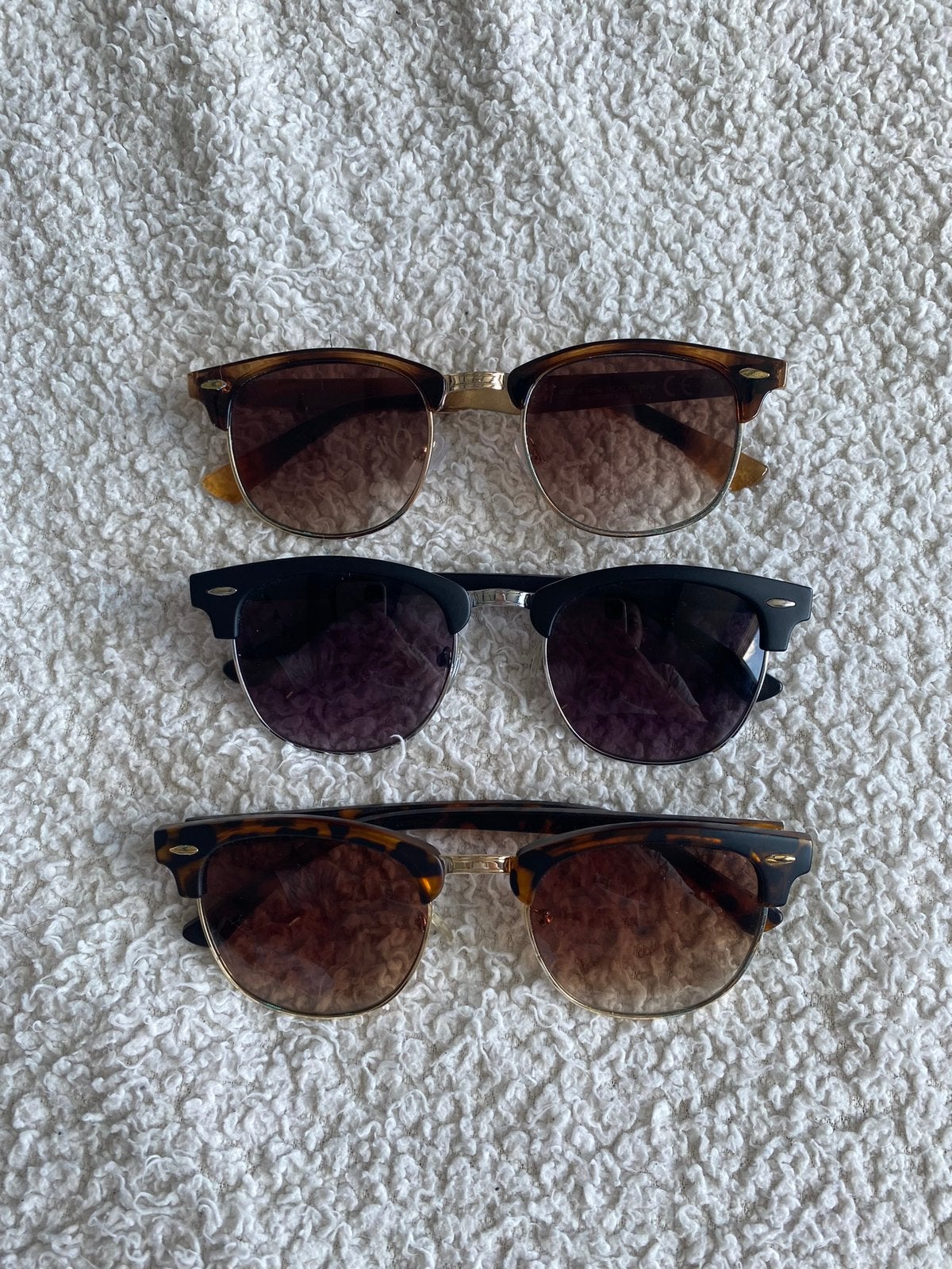 3x zonnebrillen bruin/zwart H&M en C&A, Overige merken, Zonnebril, Zwart, Ophalen of Verzenden