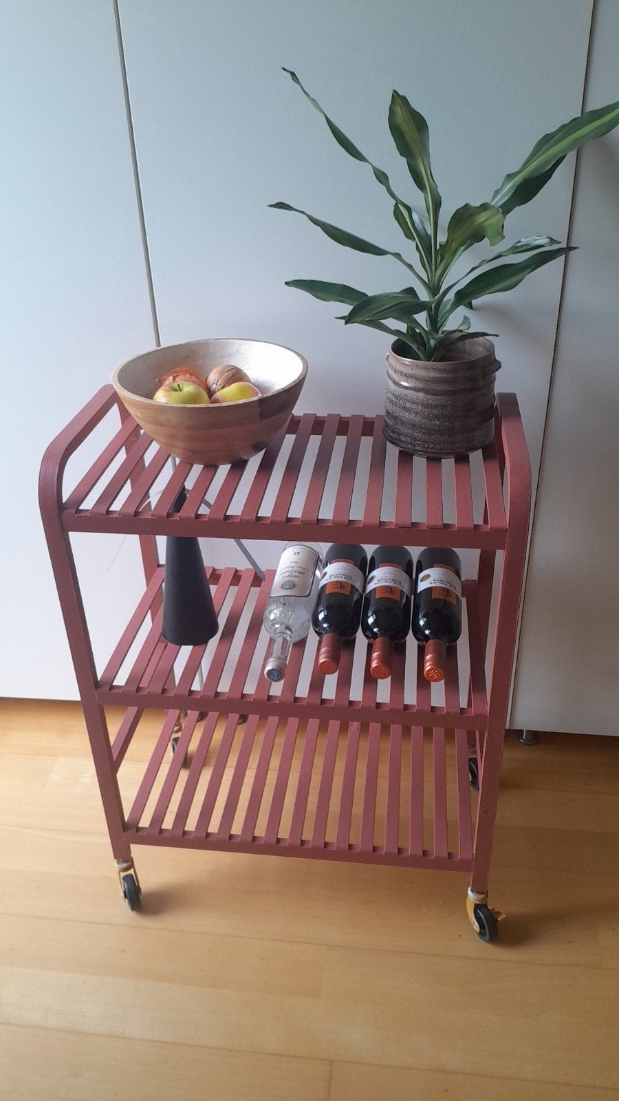 Houten keuken trolley met wielen, Huis en Inrichting, Ophalen