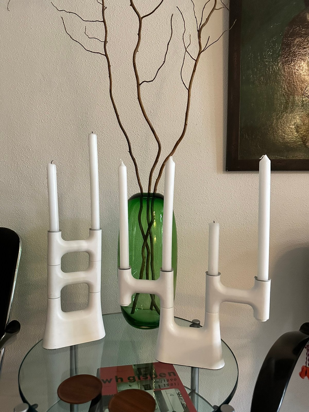 Vintage IKEA PS 2012 Kandelaars – Ehlén Johansson (Set), Ophalen, Wit, Verstelbaar, Metaal