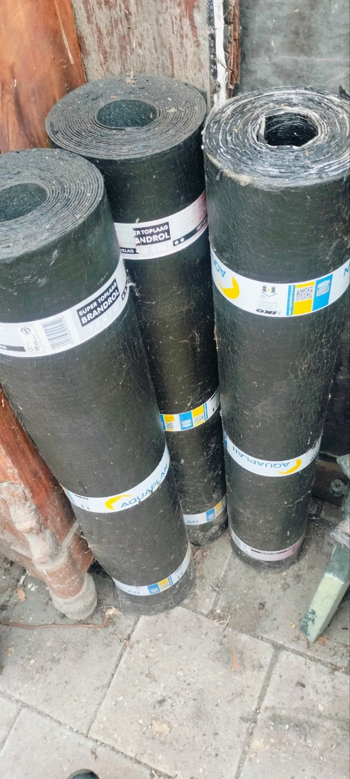 Nieuw Aquaplan Super Toplaag Brandrol Dakleer (3 rollen), Ophalen of Verzenden
