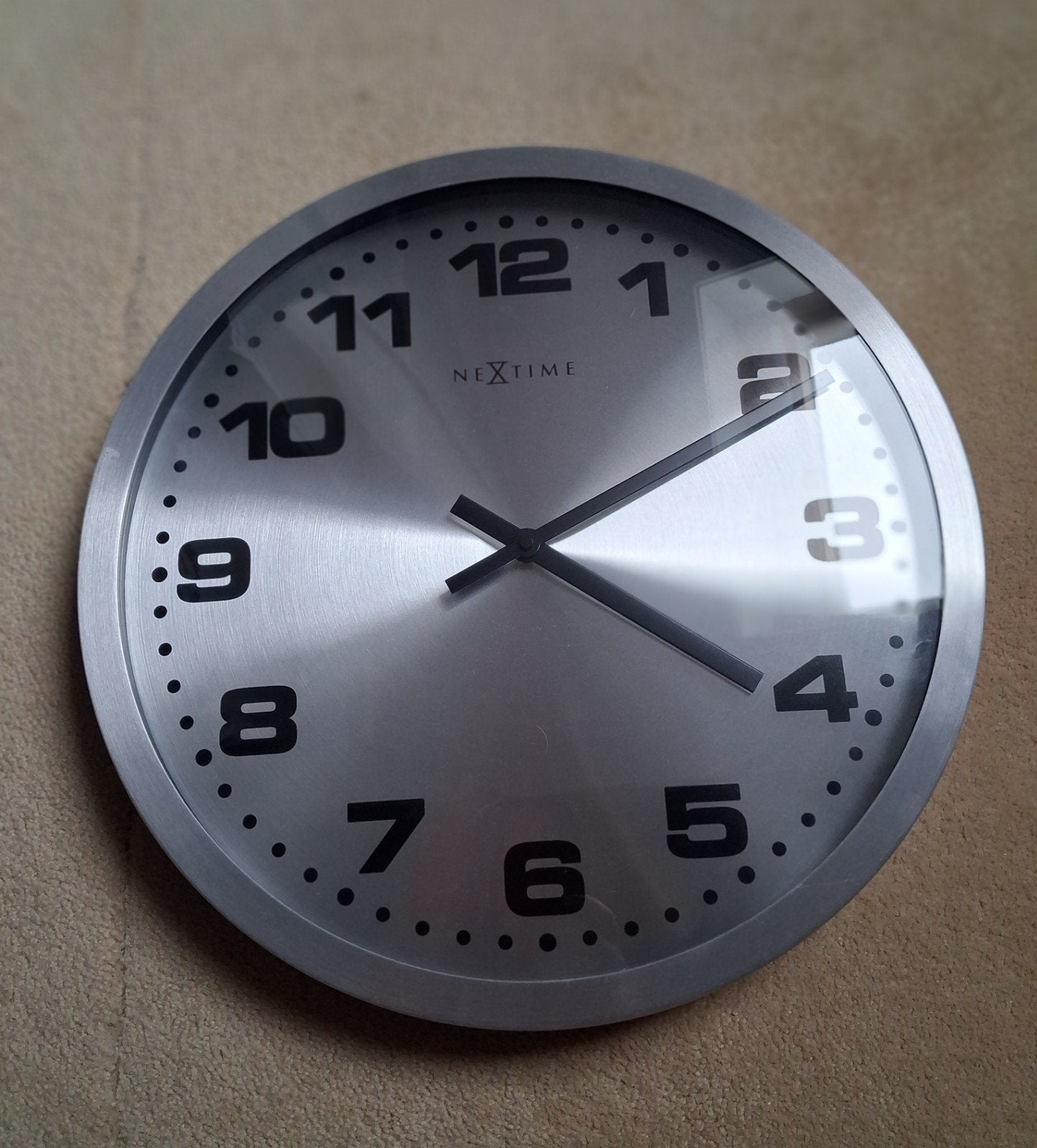 wandklok NEXTIME, Ophalen, Gebruikt, Grijs, Wandklok