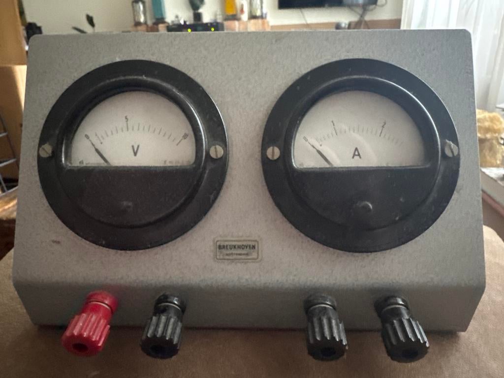 Vintage Breukhoven Rotterdam Voltmeter Amperemeter, Ophalen of Verzenden, Gebruikt
