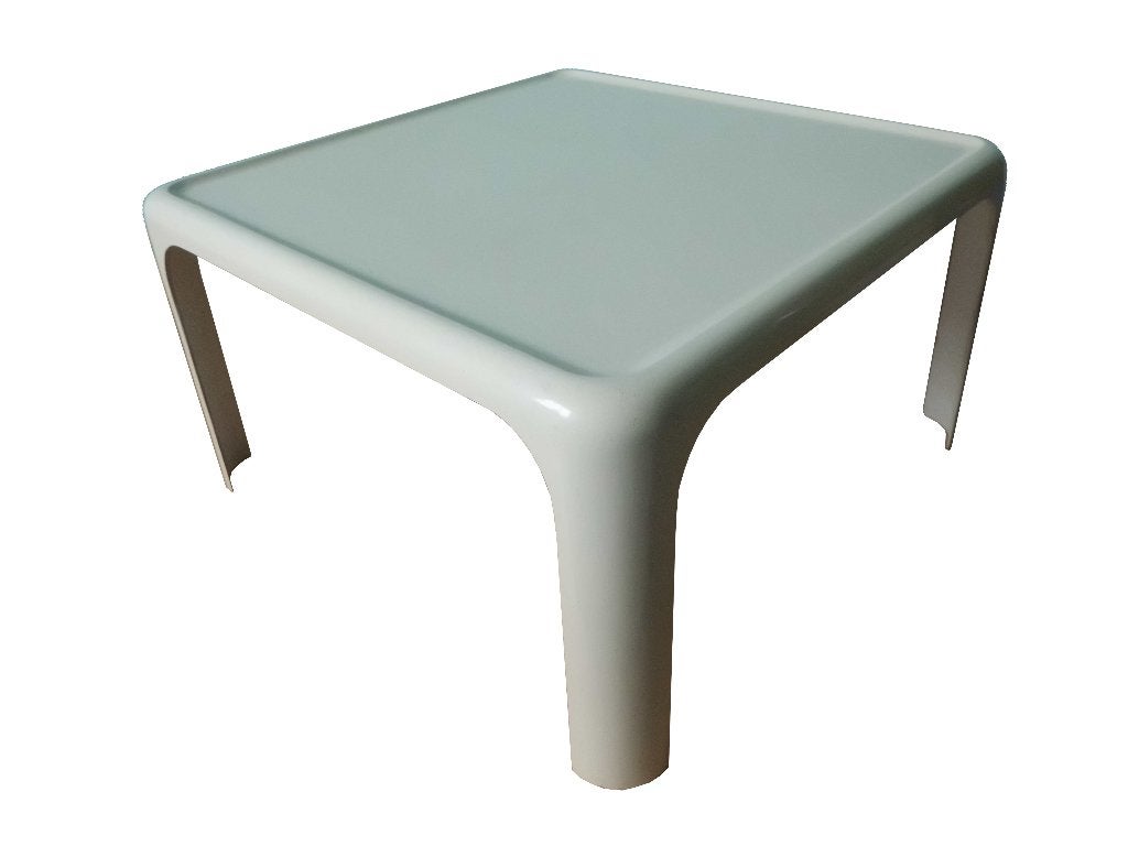 Vintage fiberglass tafel design P.Gingembre voor Paulus, Huis en Inrichting, Ophalen of Verzenden, Gebruikt, Wit, Overige materialen