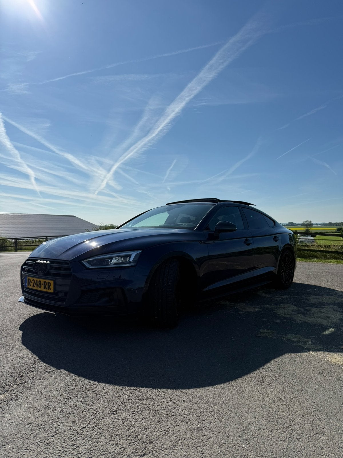Audi S5 3.0 Sportback - Full option, carbon, pano, massage, Auto's, Audi, 2995 cc, Blauw, 93 €/maand, Geïmporteerd