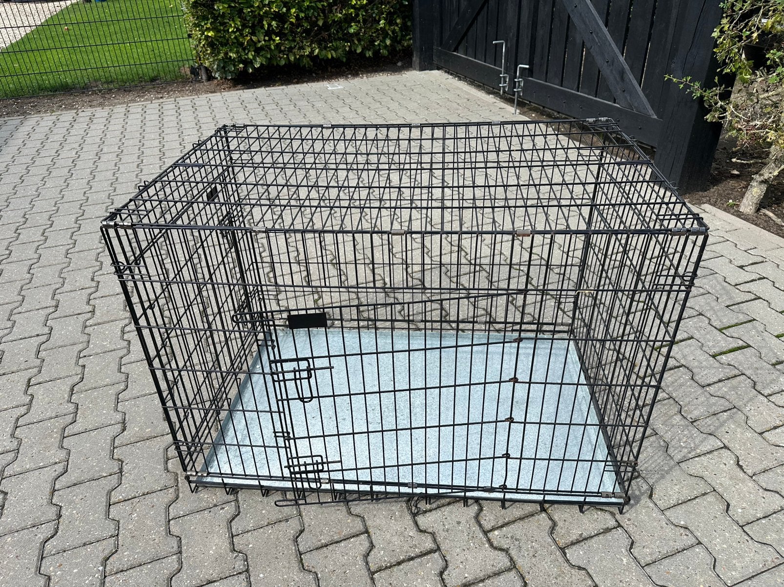 Grote hondenbench zwart, Ophalen, Gebruikt, 75 tot 110 cm, 65 tot 100 cm