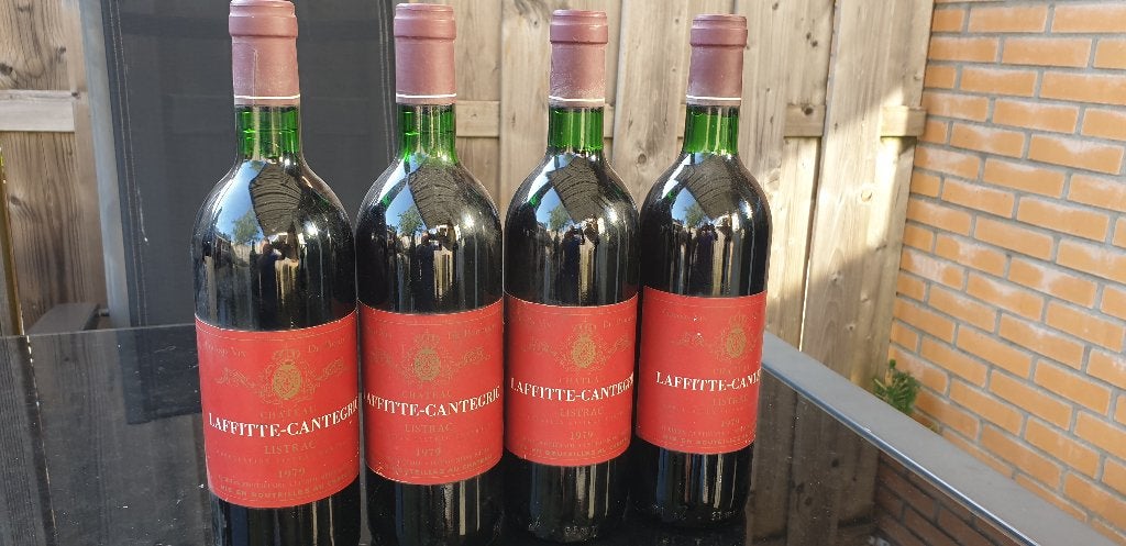 4 X Chateau LAFFITTE CANTEGRIC LISTRAC 1979, Frankrijk, Nieuw, Ophalen of Verzenden, Rode wijn