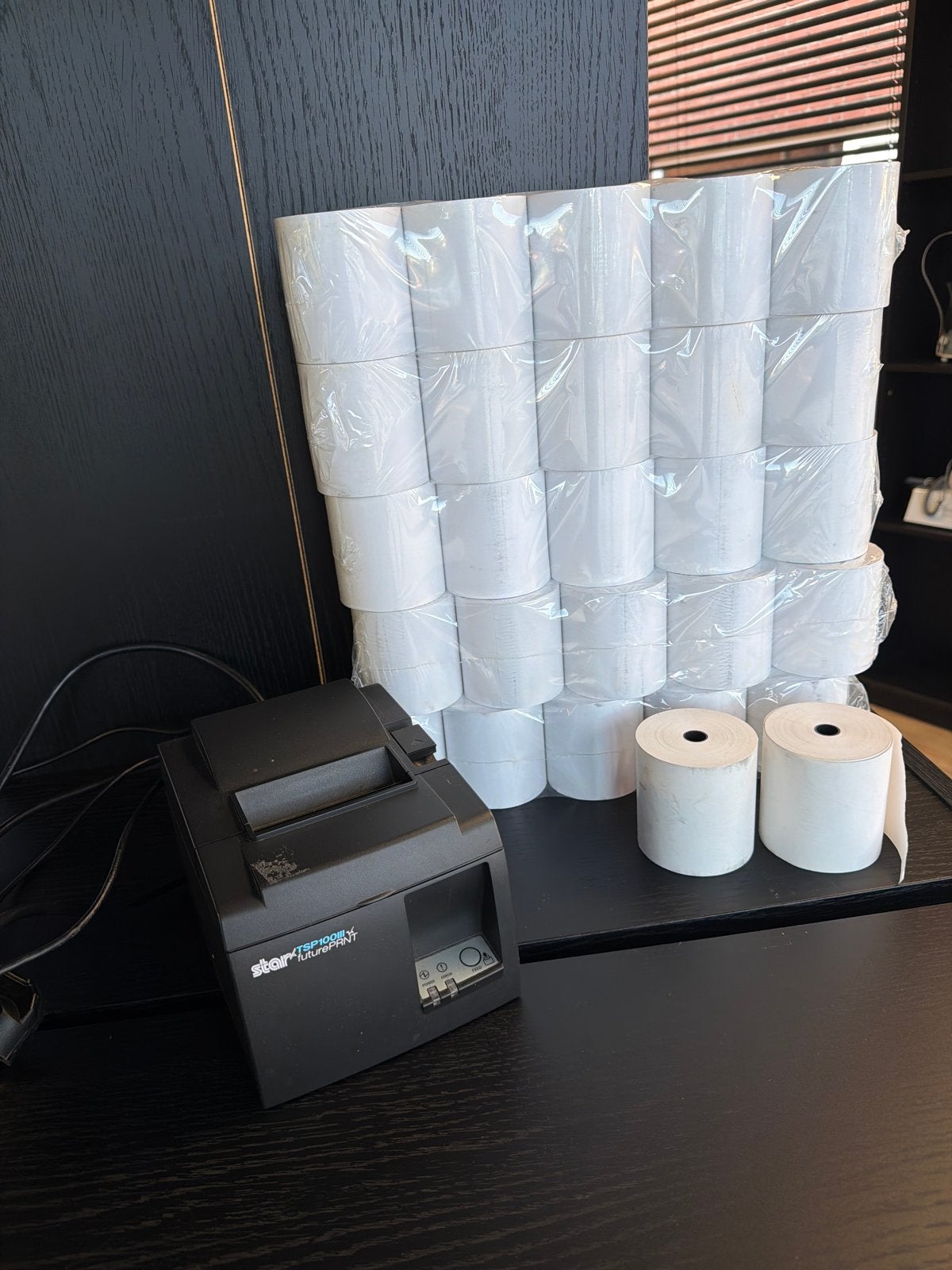 Star TSP100III futurePRNT bonnenprinter + 27 rollen, Computers en Software, Printers, Ophalen, Zwart-en-wit printen, Gebruikt