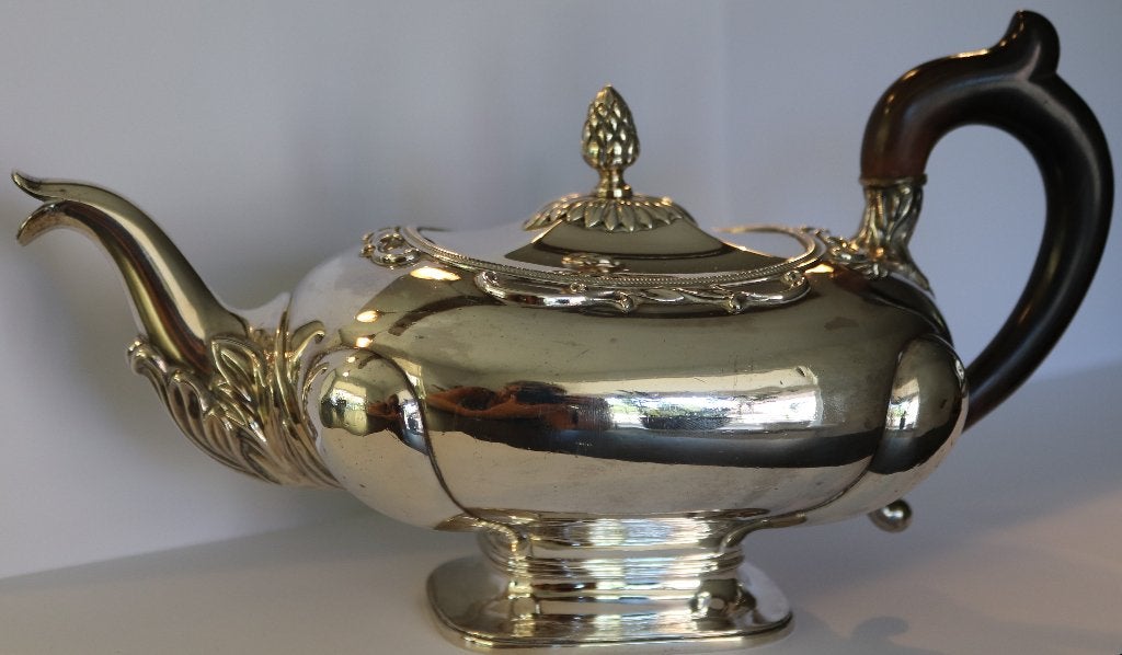 Antieke zilveren theepot, Bonebakker & Zn A´dam, 1817-1825, Verzenden, Zilver