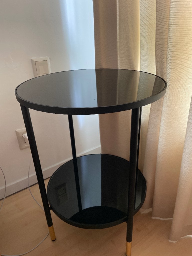 Side table - Glass Ikea, Ophalen, Rond, Minder dan 50 cm, 25 tot 50 cm