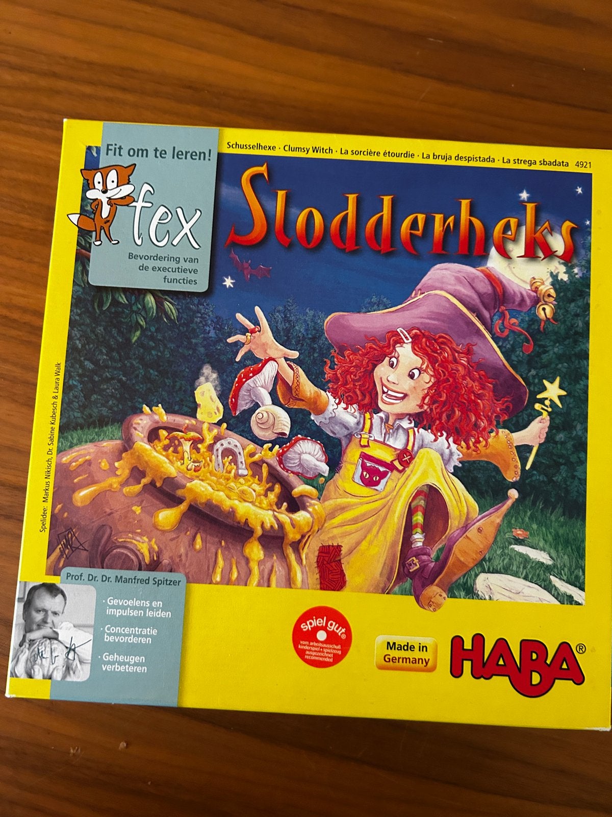 HABA Schusselhexe (Slodderheks) - Educatief Gezelschapsspel, Een of twee spelers, Ophalen of Verzenden, Zo goed als nieuw
