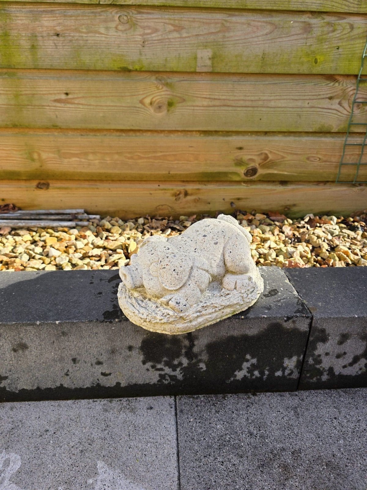 Schattig varkentje beeld voor tuin of interieur, Ophalen, Gebruikt, Beton, Overige typen
