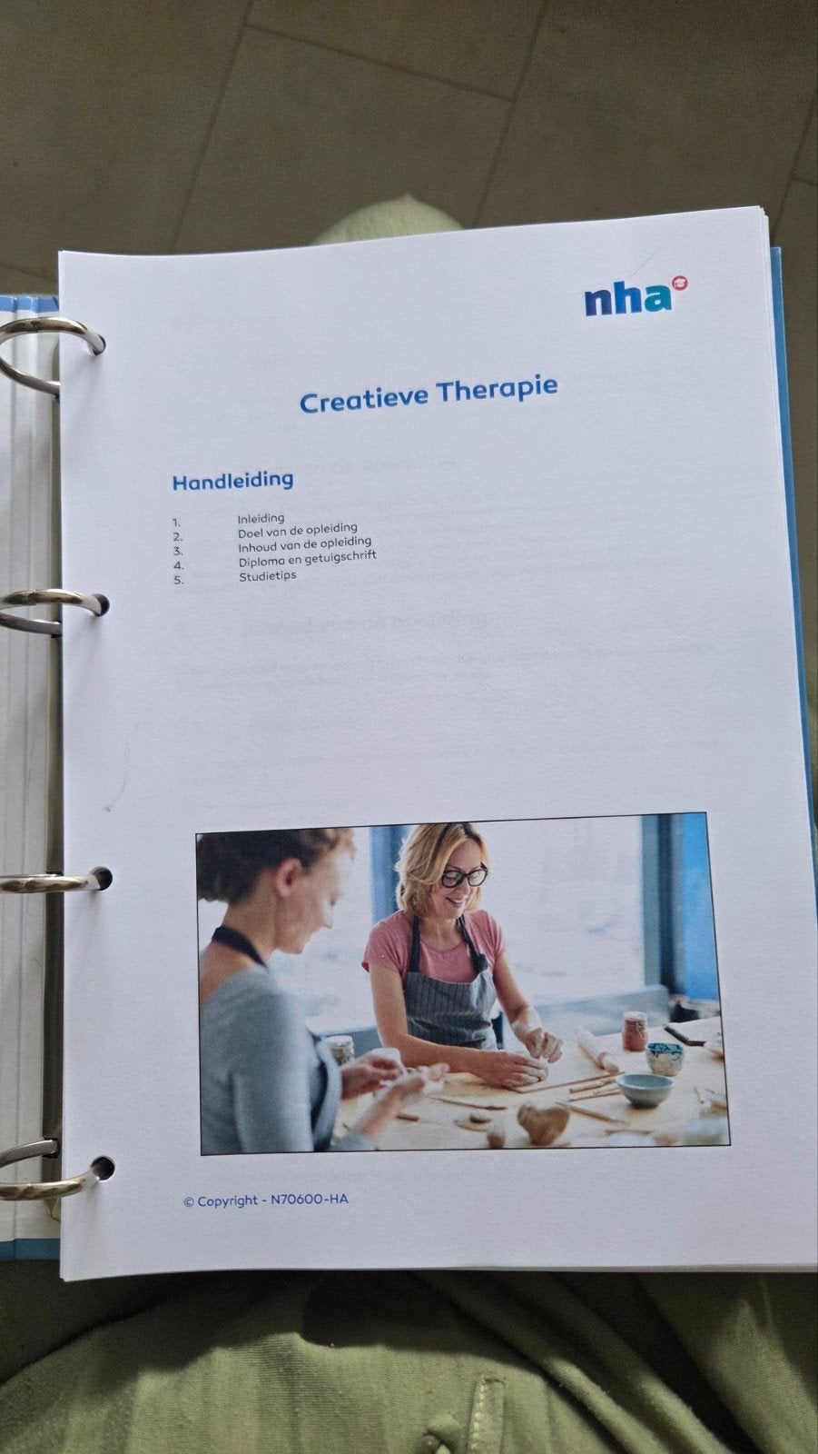 NHA Studie Creatieve Therapie - Compleet Studiemateriaal, Ophalen of Verzenden, Beta, Zo goed als nieuw, HBO