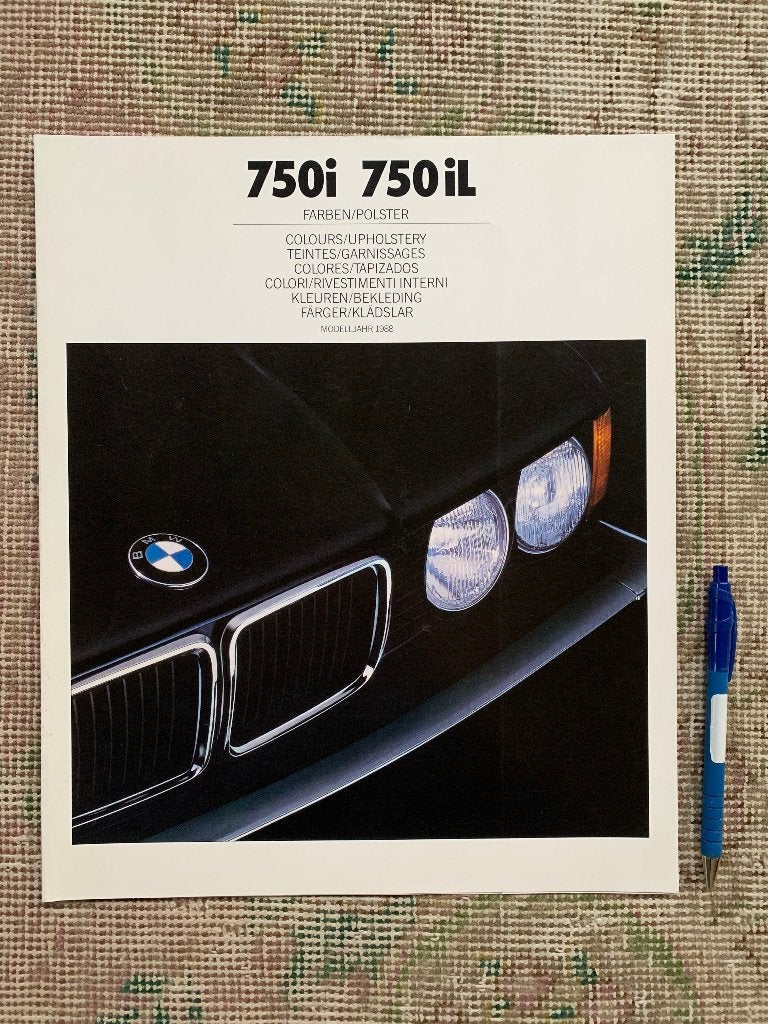 Grote kleuren brochure folder BMW 750i 750iL E32 1987 nieuw!, Nieuw, Ophalen of Verzenden, BMW, BMW