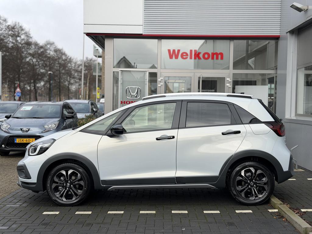 Honda Jazz 1.5 e:HEV Advance Crosstar Navigatie, Parkeersens, 12 maanden, Zwart, 4 cilinders, Leder en Stof