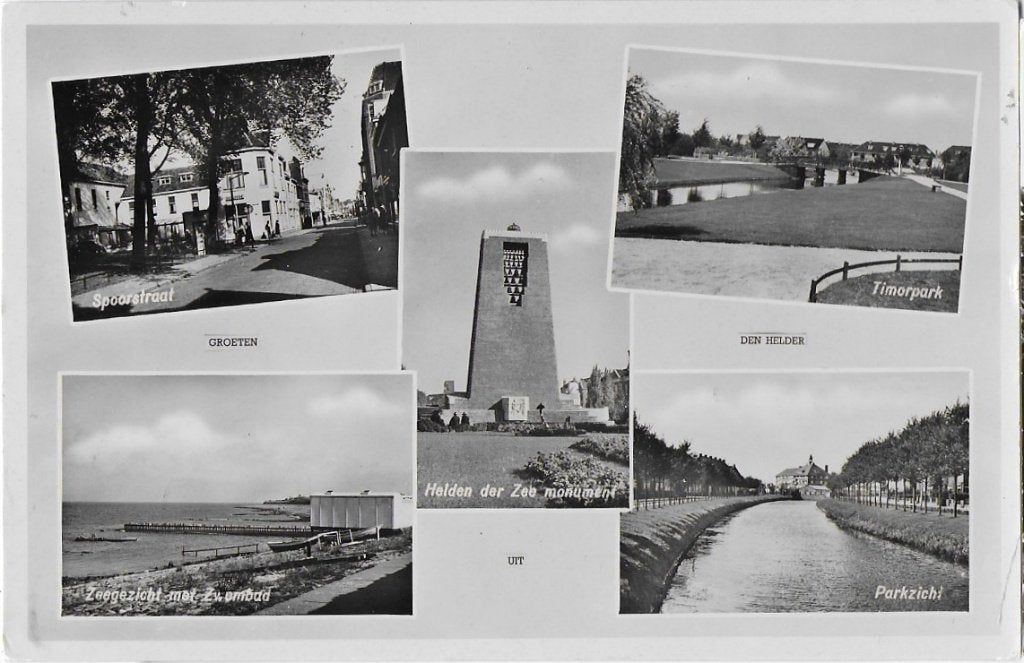 V2 Ansichtkaart Den helder uit 1953, Verzamelen, Ophalen of Verzenden, 1940 tot 1960, Gelopen, Noord-Holland