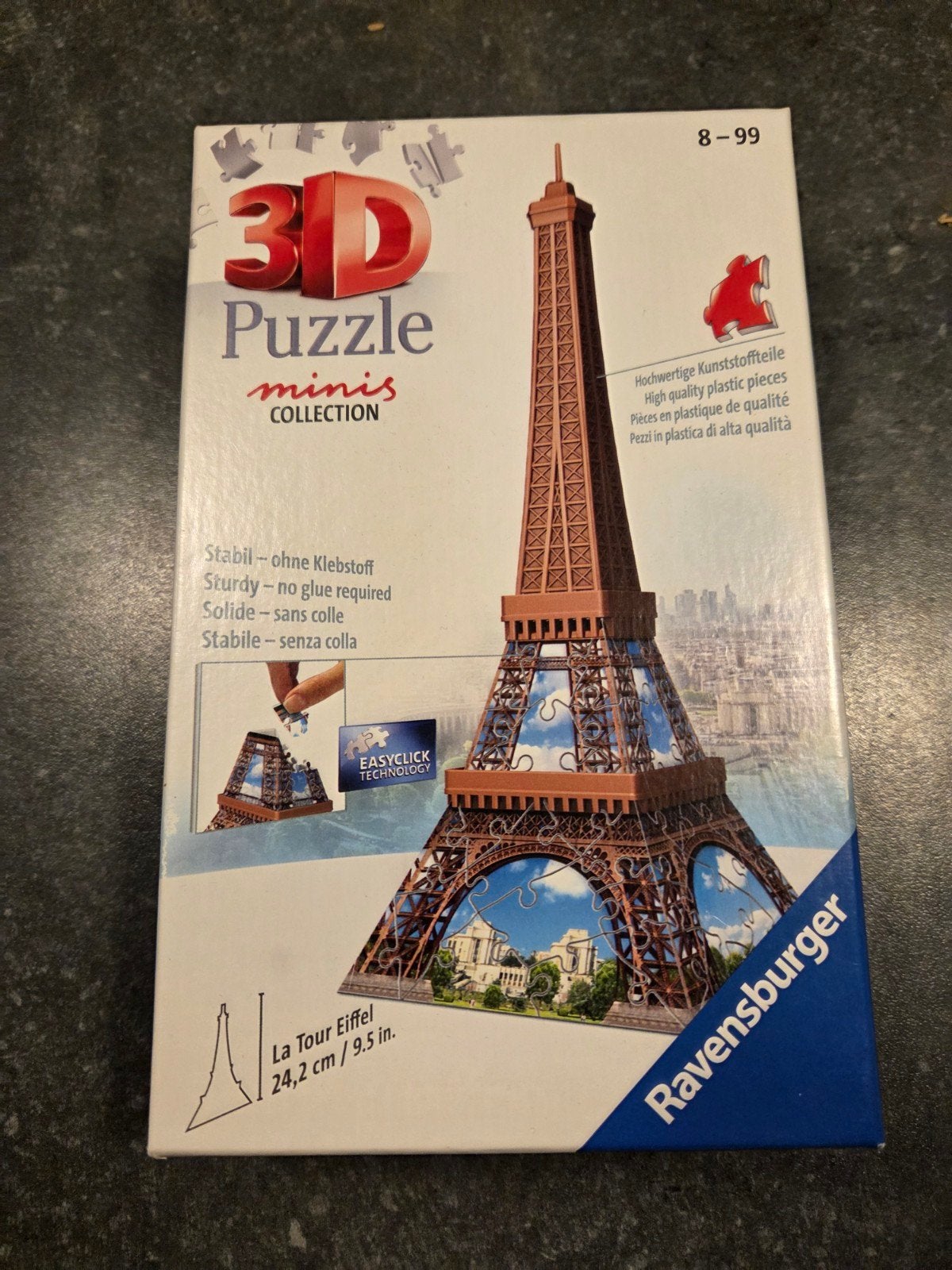 3D puzzel Eiffeltoren, Ophalen, Minder dan 500 stukjes, Zo goed als nieuw, Rubik's of 3D-puzzel