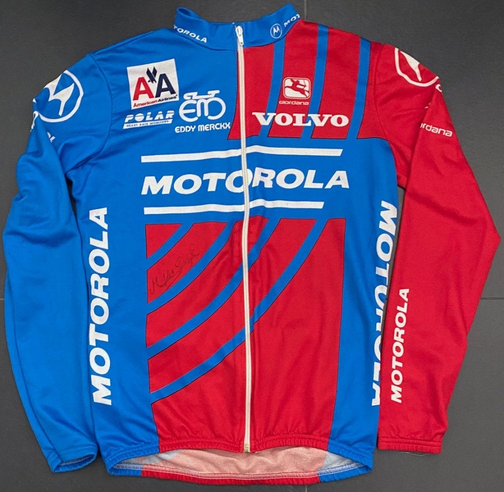 Wielershirt MOTOROLA – MAX VAN HEESWIJK – 1995 - gesigneerd, Ophalen of Verzenden, Overige typen