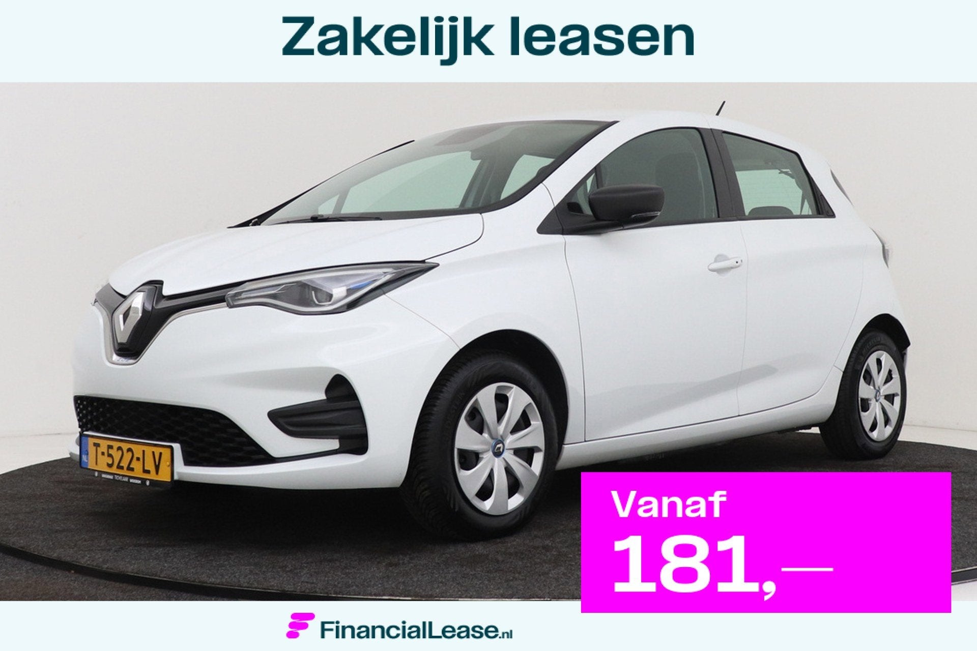 Renault ZOE R110 Life 52 kWh (ex Accu) | 58.000 KM! | 91% SO, Gebruikt, Zwart, Wit, 385 km