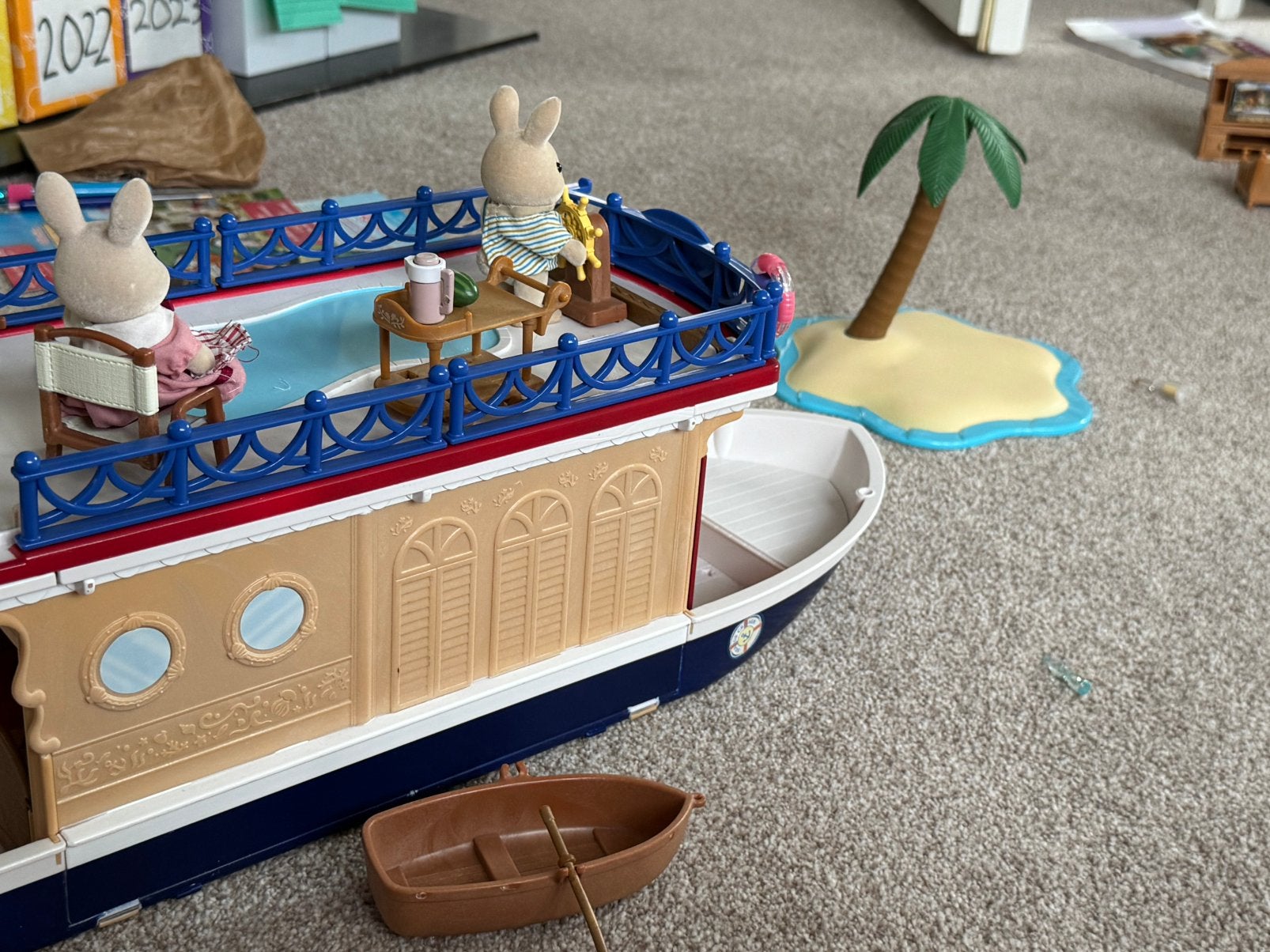 Sylvanian family boot en eiland, Ophalen of Verzenden, Zo goed als nieuw