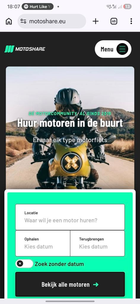 Motoshare Voucher twv €215 voor €150, Eén persoon, Cadeaubon