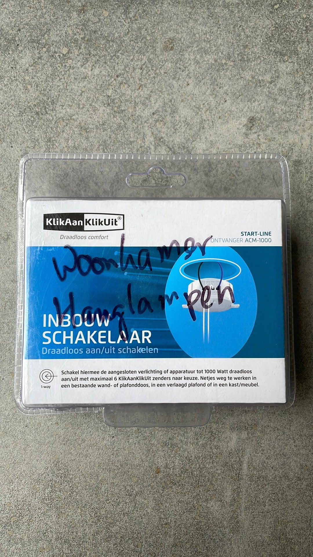 Klik Aan Klik Uit ACM-1000 Inbouw Schakelaar, Ophalen of Verzenden, Nieuw, Schakelaar