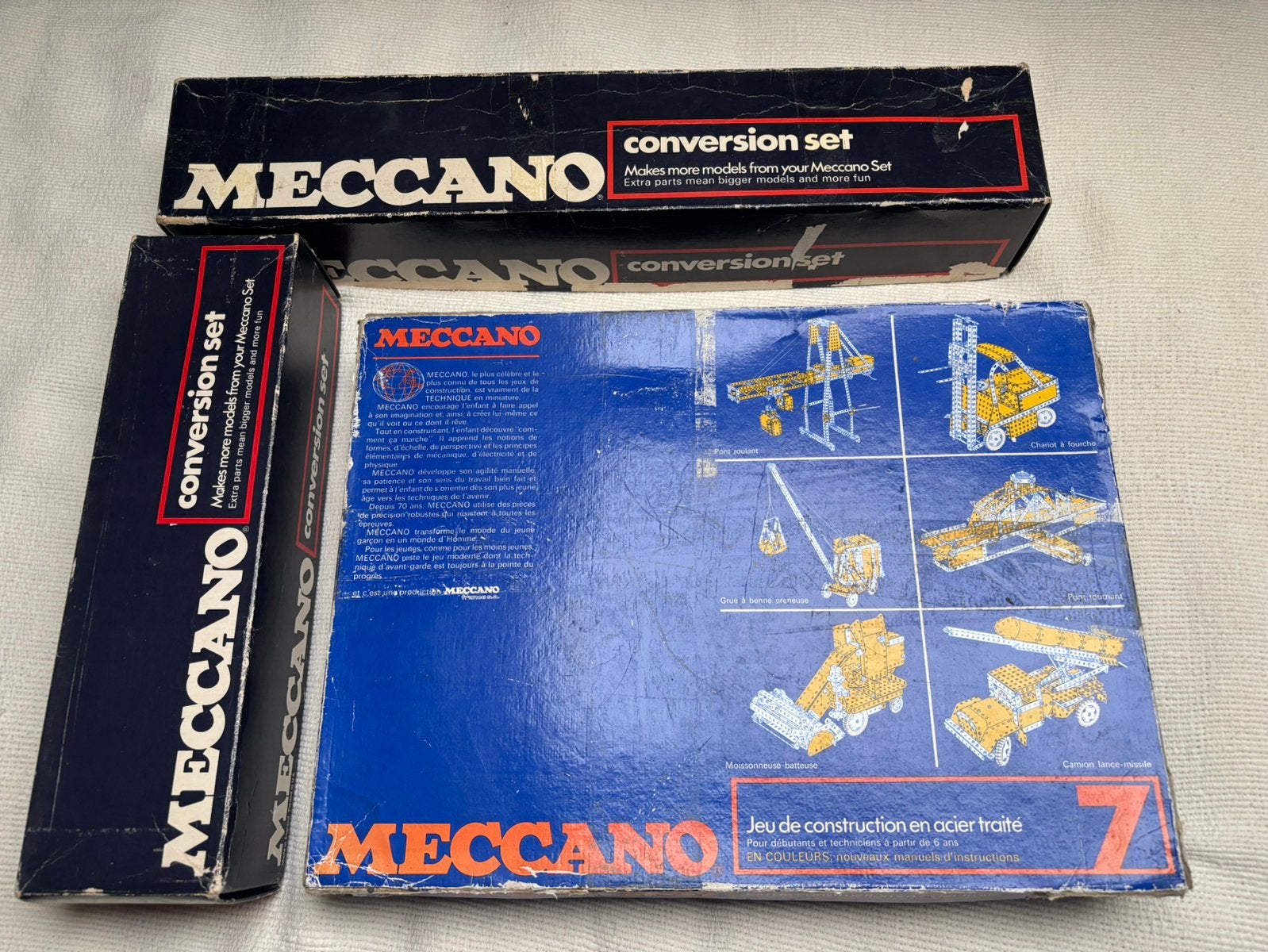 Vintage Meccano Set 7, 7x en 8x,  samen outfit 9, Ophalen of Verzenden