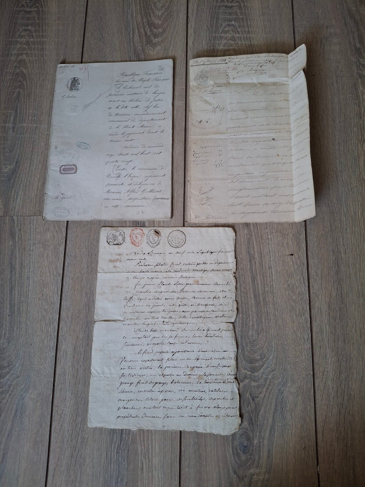 Oude Franse handgeschreven documenten uit de 19e eeuw, Ophalen of Verzenden