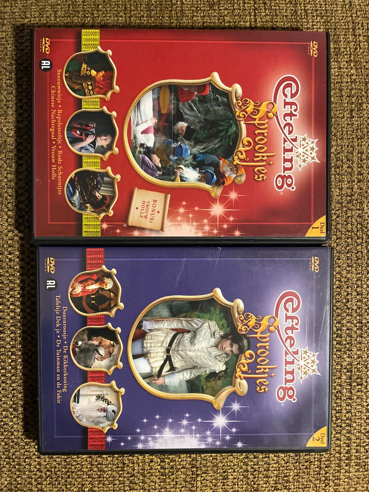 Efteling Sprookjes dvd’s - Deel 1 & 2, Cd's en Dvd's, Europees, Gebruikt, Alle leeftijden, Kinderprogramma of -film