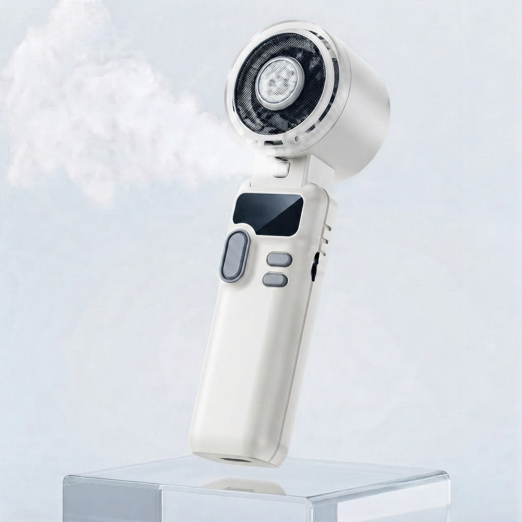 Draagbare Handventilator met Waternevel en LED-display, Ophalen of Verzenden, Nieuw, Overige