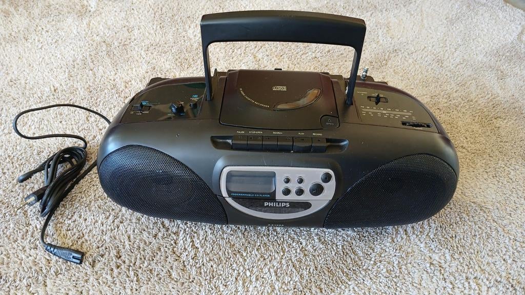 Philips ghettoblaster AZ1000, Audio, Tv en Foto, Radio's, Ophalen of Verzenden, Gebruikt, Radio, Met cd-speler