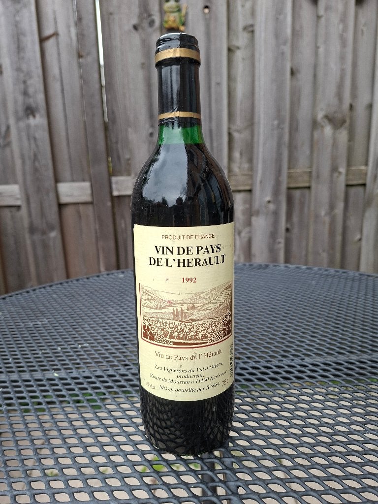 Vin de Pays De l'Hérault 1992, Frankrijk, Nieuw, Ophalen of Verzenden, Rode wijn