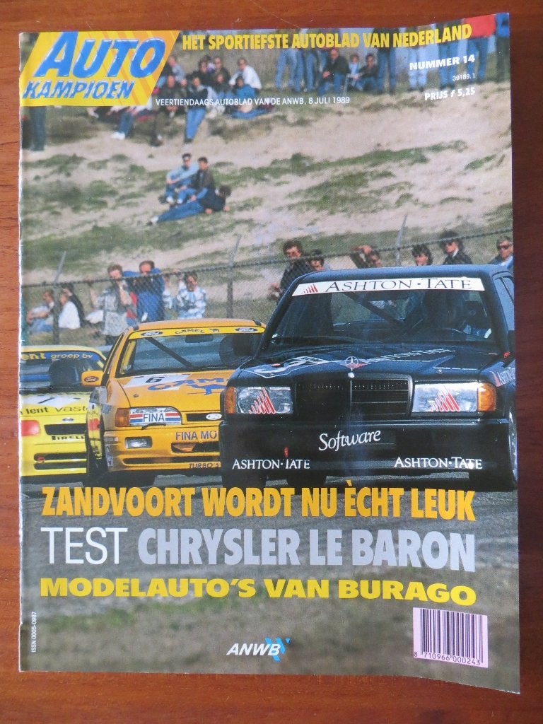 Autokampioen 14 1989 Le Baron, Burago, E-Type, automusea, Verzenden, Zo goed als nieuw, Overige merken