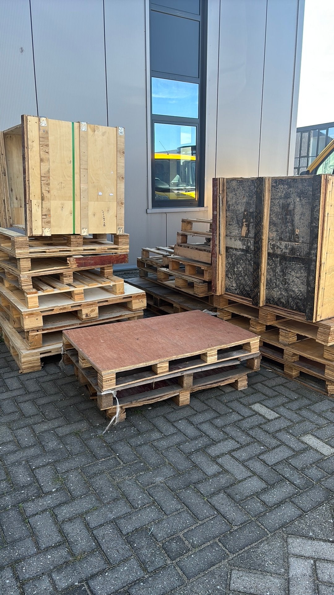 Pallets en kisten gratis af te halen openhaard hout, Tuin en Terras, Minder dan 3 m³, Ophalen