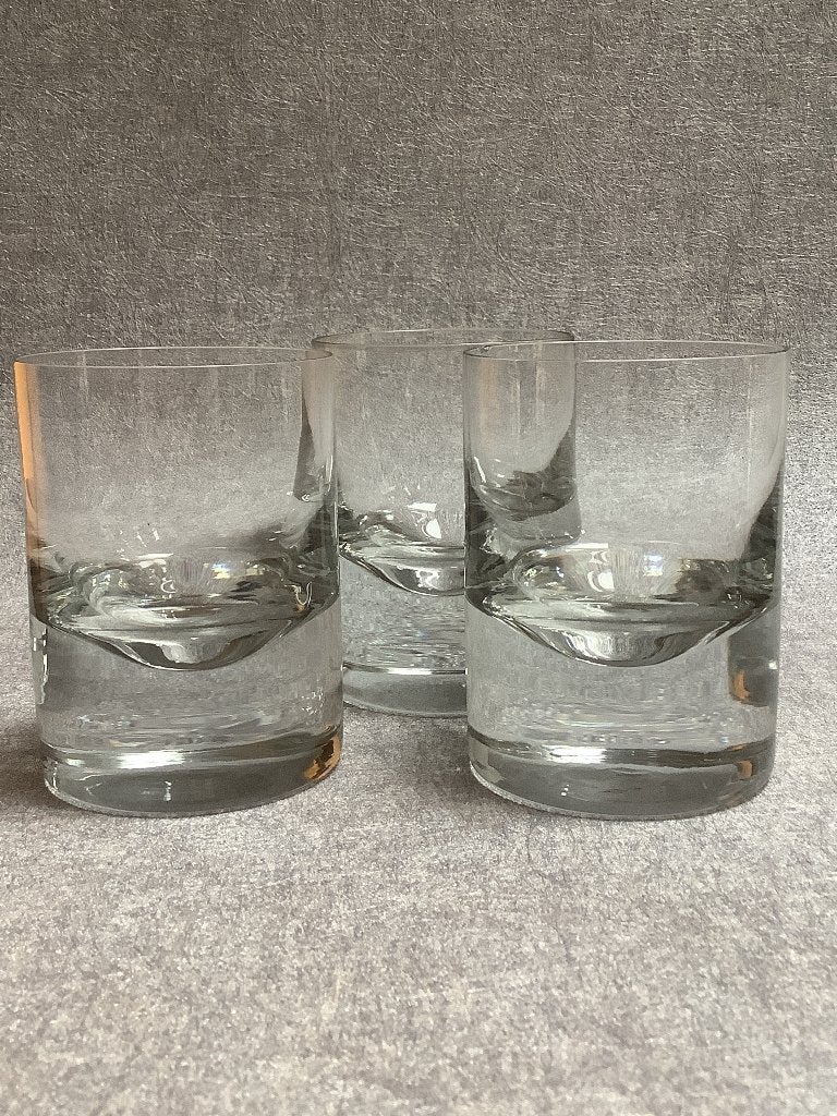 Rosenthal, set van 3 kristallen whiskey glazen, Verzamelen, Ophalen of Verzenden, Gebruikt, Kristal, Glas of Glazen