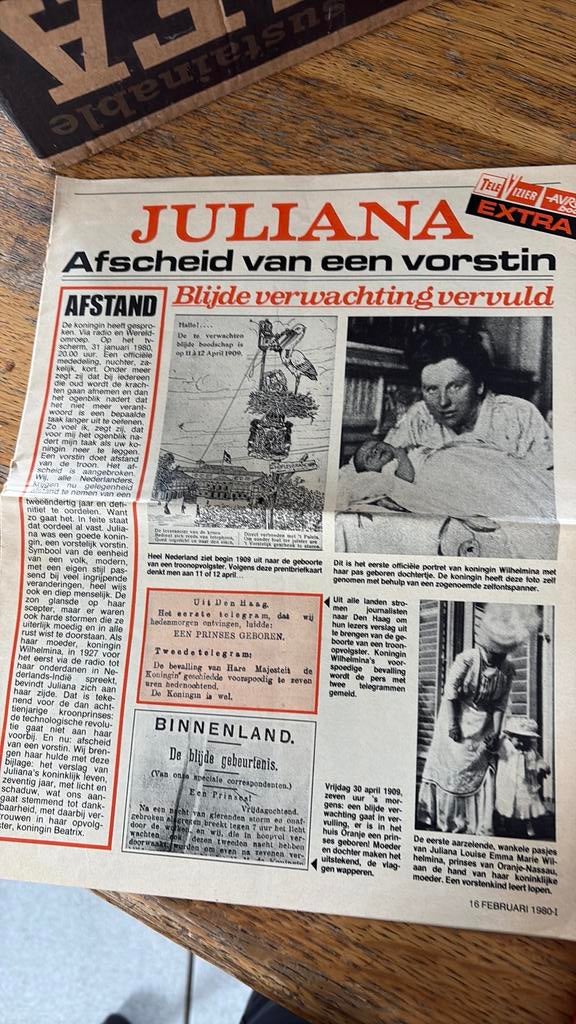 Krant televisier Avrobode eind koningin Juliana als vorstin, Ophalen of Verzenden, 1940 tot 1960, Krant