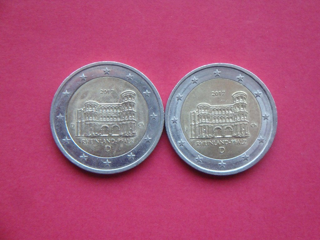 Kavel Duitsland setje 2 Euromunten Rheinland Pfalz 2017., Verzenden, Duitsland, 2 euro, Setje
