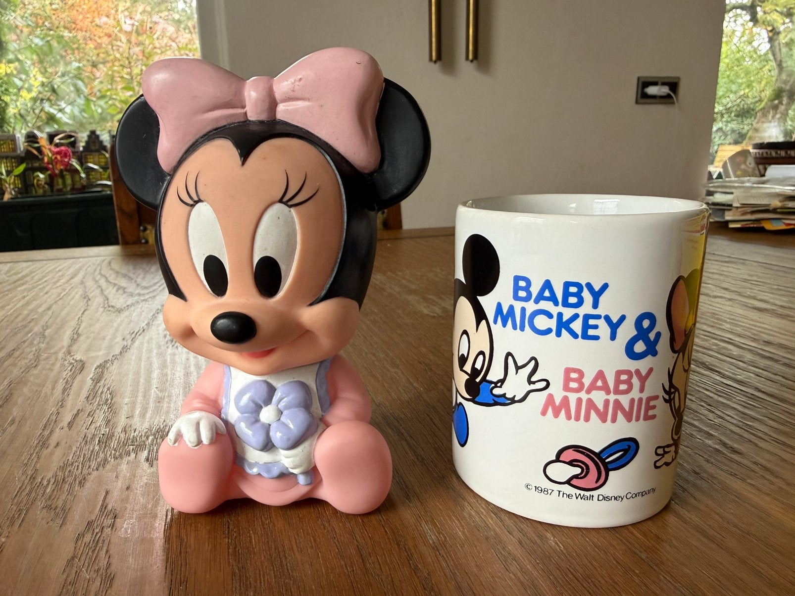 Baby minnie en mickey mouse 1984 1987, Ophalen of Verzenden, Mickey Mouse, Gebruikt, Servies