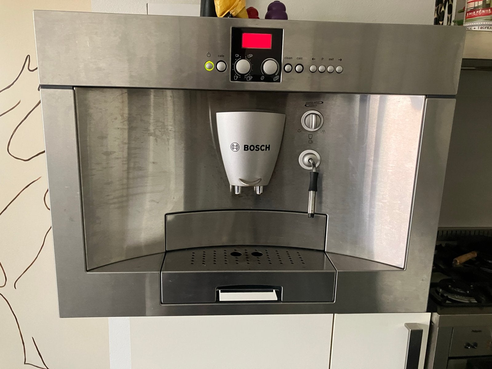 Bosch inbouw koffiemachine - defect (foutcode 8), Witgoed en Apparatuur, Ophalen, 10 kopjes of meer, Koffiemachine, Koffiebonen