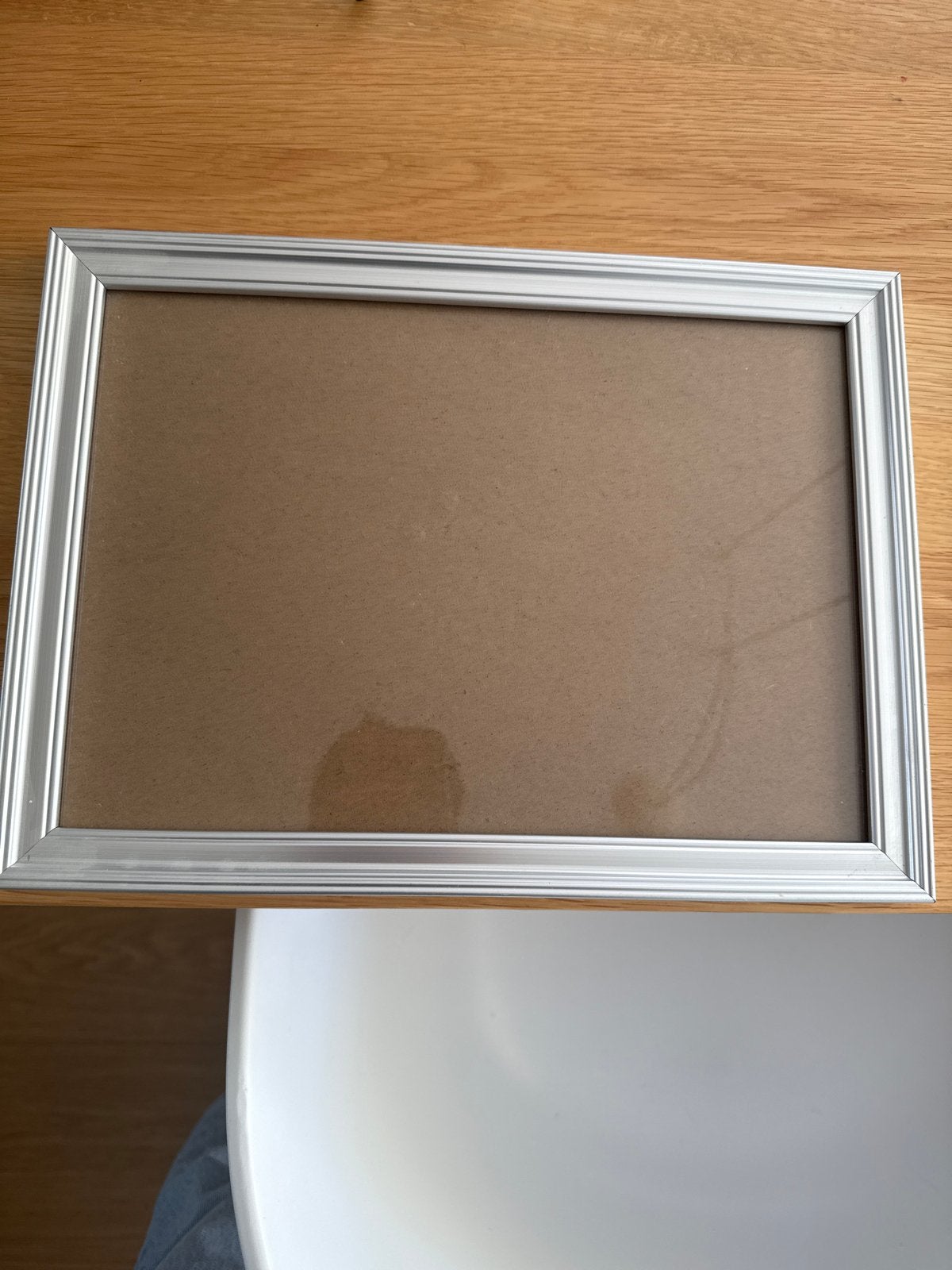 Zilverkleurige fotolijst voor foto's of prints, Ophalen, Kunststof, Gebruikt, Fotolijst
