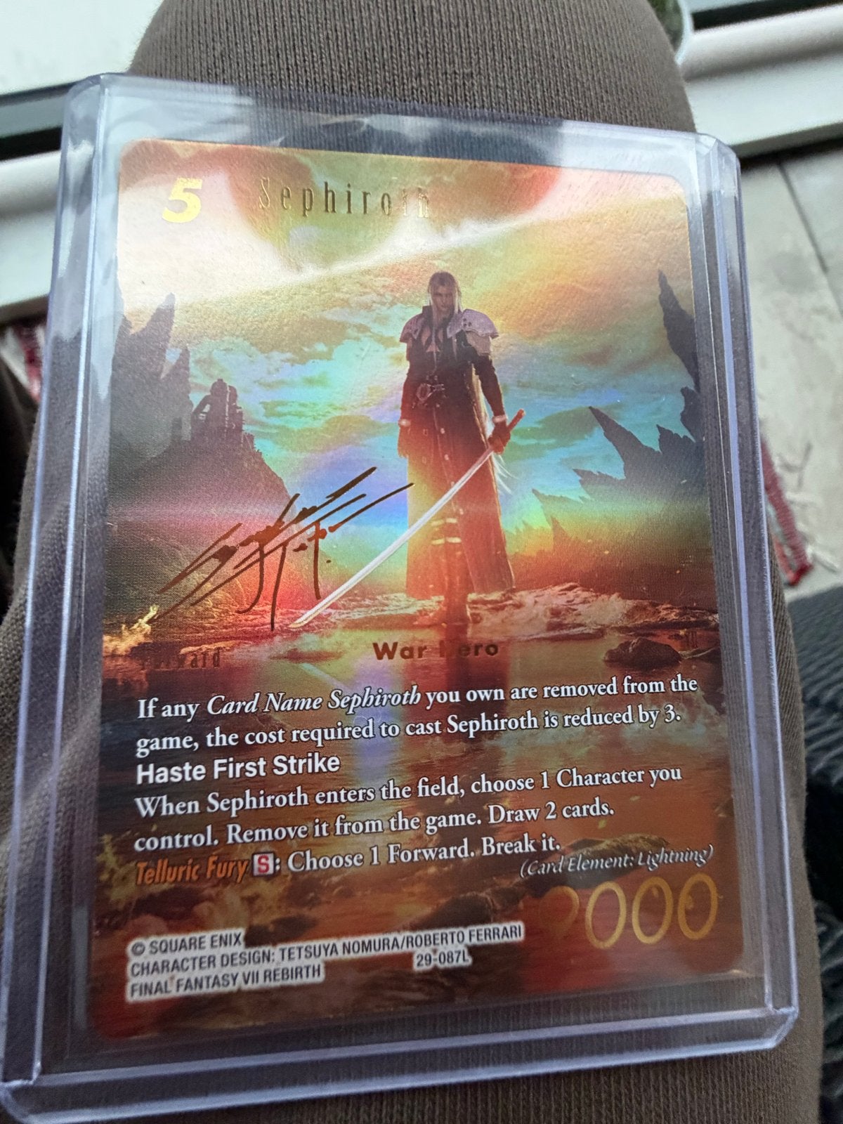 Final Fantasy TCG Sephiroth 29-087L Signature Foil, Ophalen, Nieuw, Losse kaart, Foil