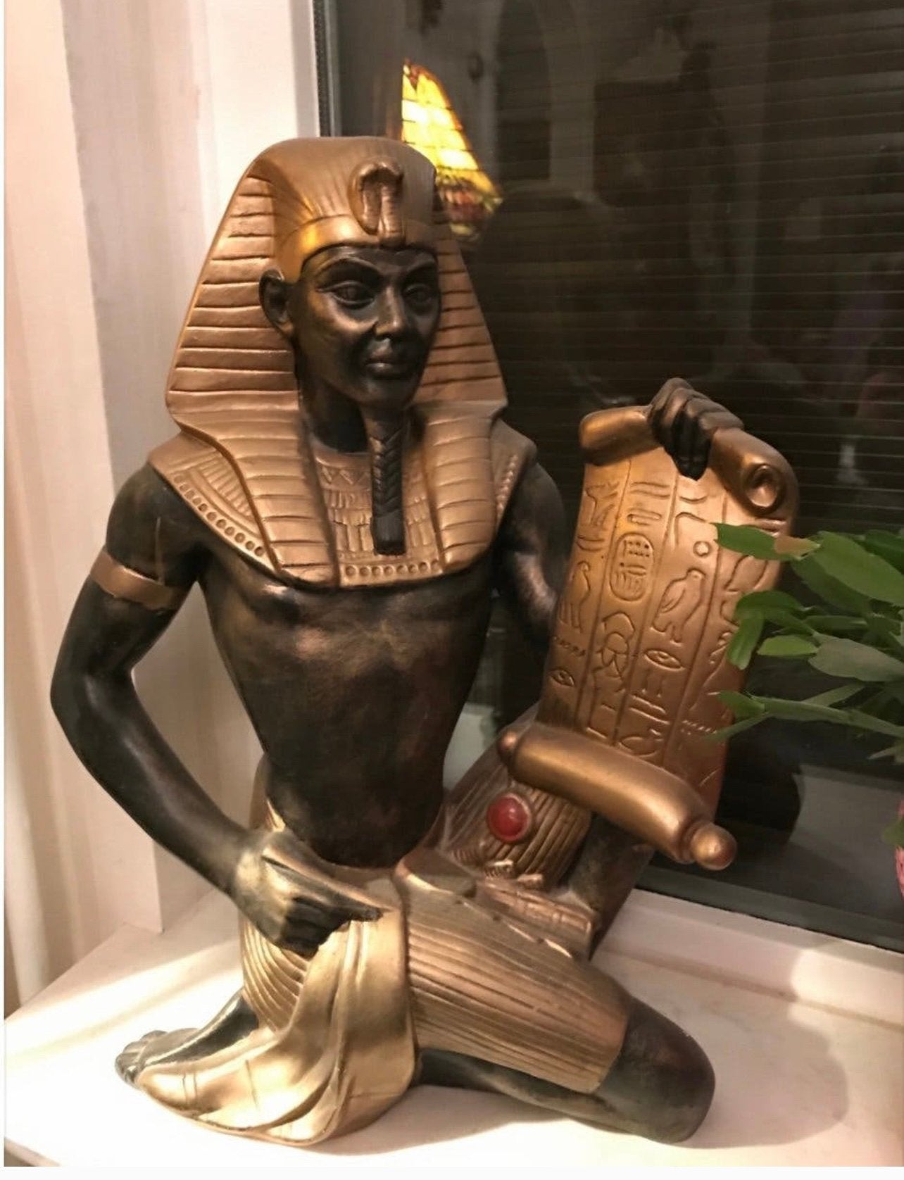 Egypte beeld, Verzamelen, Beelden en Beeldjes, Ophalen of Verzenden, Zo goed als nieuw, Mens