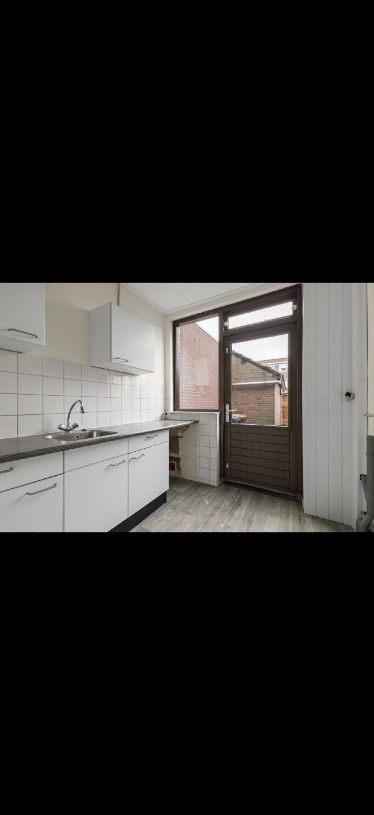 Bruynzeel Woningbouw Keuken met Gootsteen en Werkblad, Ophalen, Gebruikt, Wit, Enkelwandige keuken