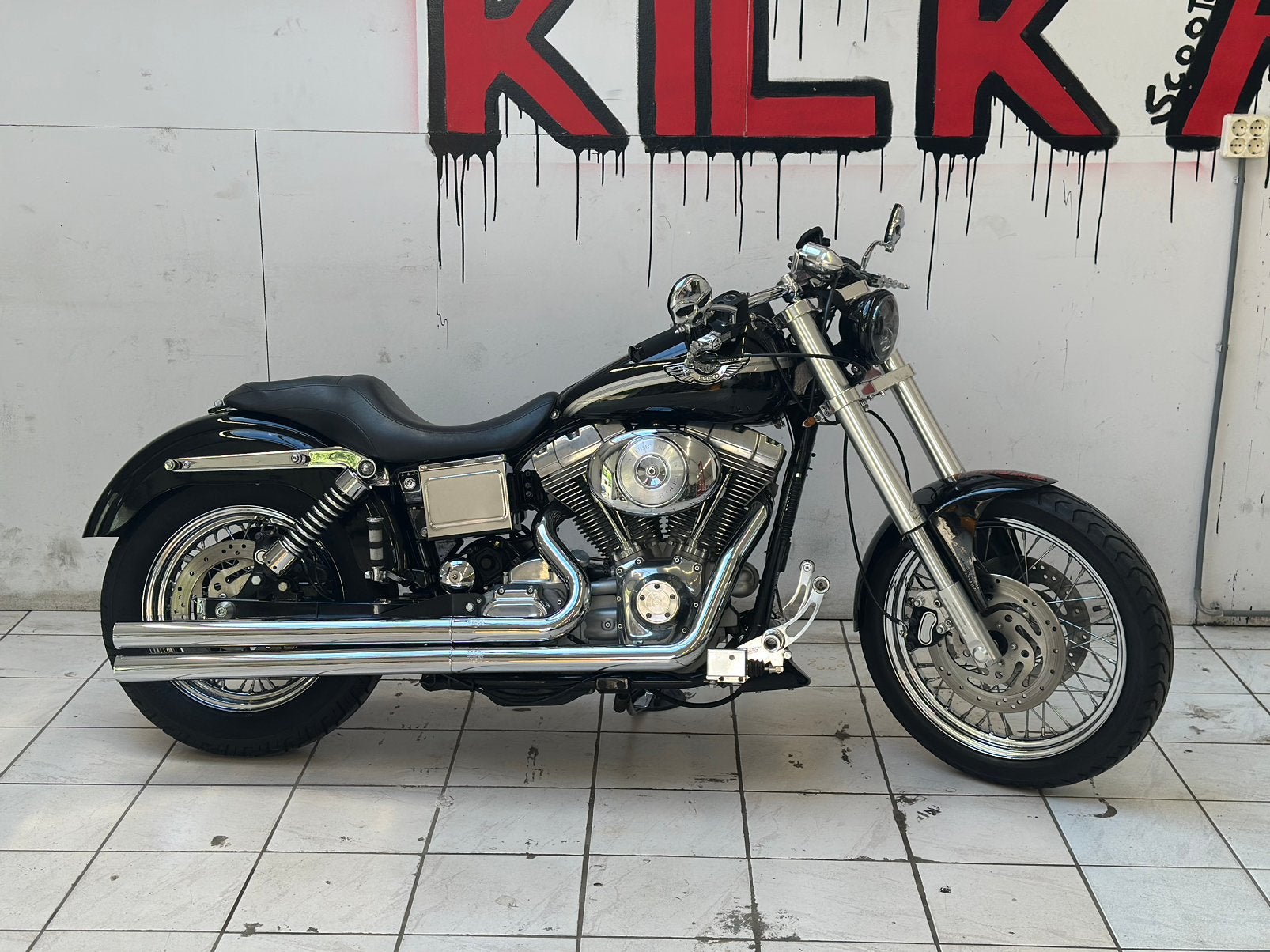 Harley Davidson Dyna FXD Super Glide Anniversary 2003 Custom, Motoren, 2 cilinders, Chopper, Gebruikt, 1449 cc