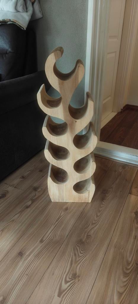 Wijnrek Suar hout. 80cm hoog, Ophalen of Verzenden, Zo goed als nieuw, Hout, 5 tot 15 flessen
