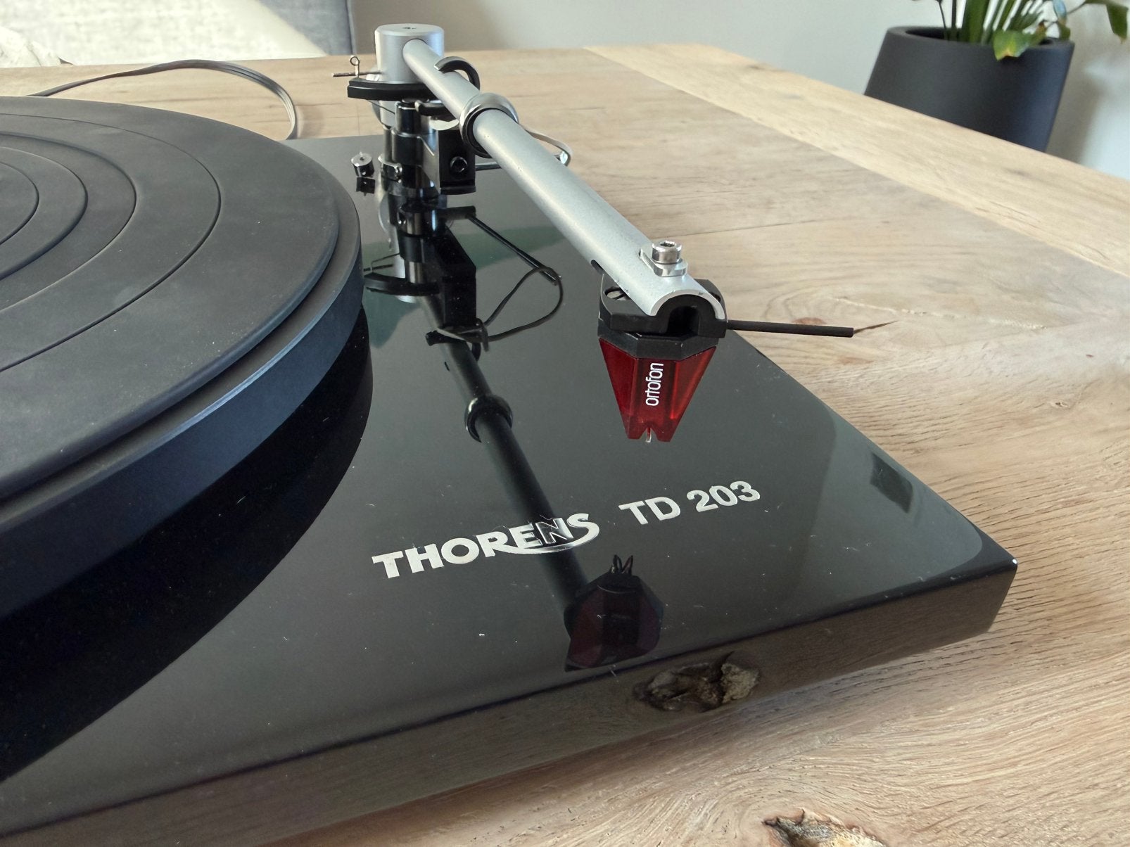 Thorens TD 203 Platenspeler, Audio, Tv en Foto, Platenspelers, Ophalen of Verzenden, Gebruikt, Platenspeler, Thorens