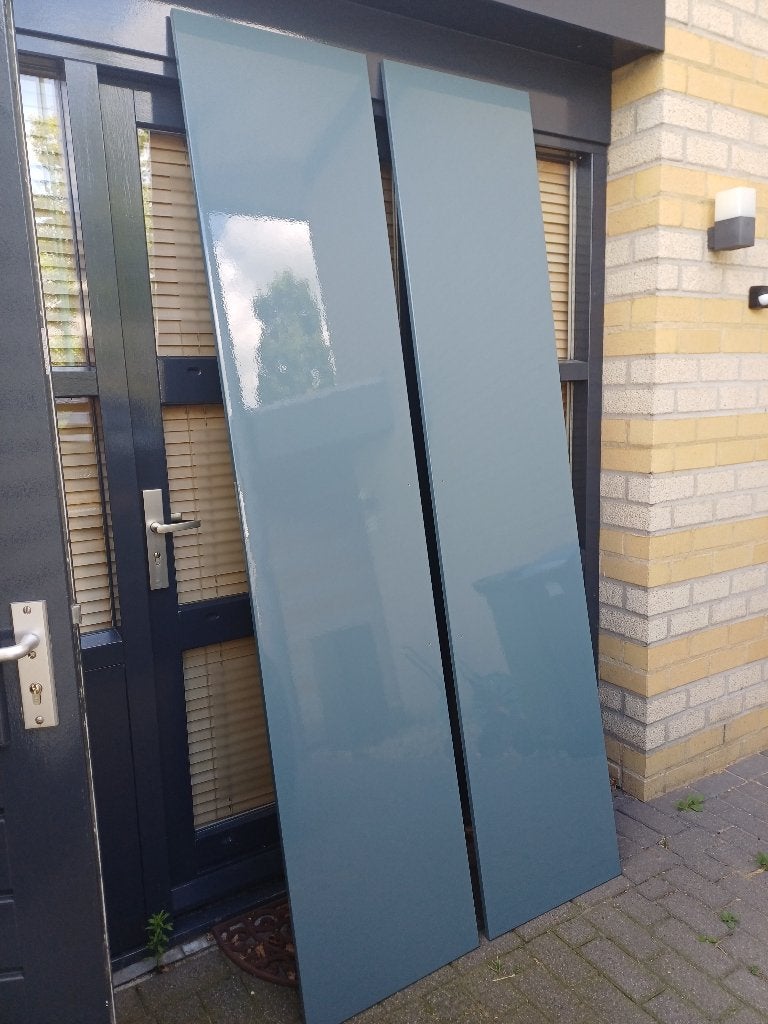 2 Ikea Pax deuren met handvat Groen hoogglans, Ophalen, Hoogglans groen, 200 cm of meer, 50 tot 100 cm