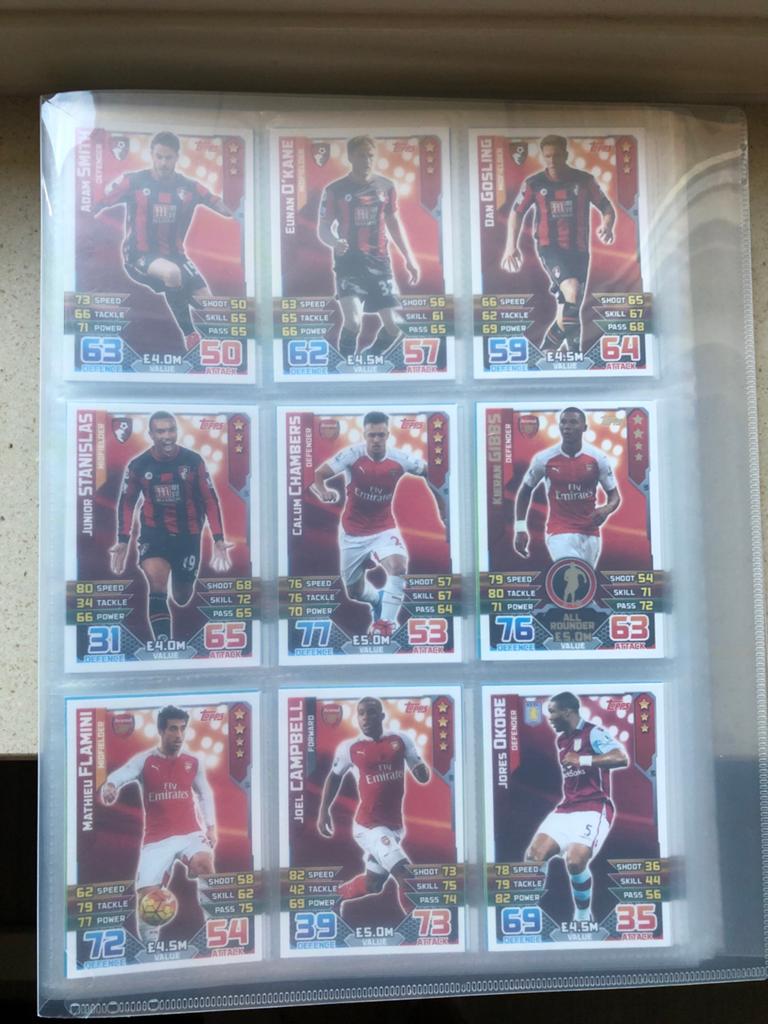 Topps Match Attax EXTRA Premier League 2015-‘16 90% compleet, Ophalen of Verzenden, Zo goed als nieuw, Buitenlandse clubs, Spelerskaart