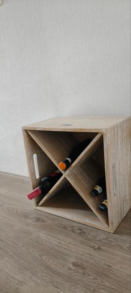Riverdale Wijnrek Hout - Stijlvol en Compact, Huis en Inrichting, Woonaccessoires | Wijnrekken, Ophalen, Gebruikt, 5 tot 15 flessen
