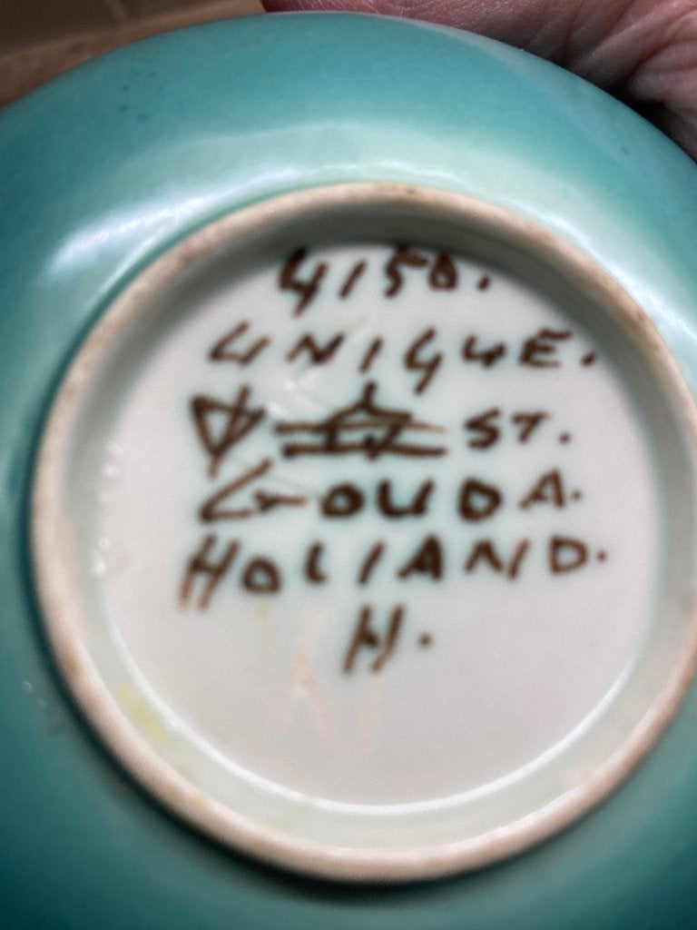 Porselein schaaltje met hengsel, Ophalen of Verzenden